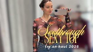 Seethrough Try on Haul l NO BRA Try On I Try on Haul 2025