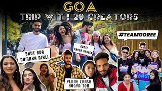 GOA TRIP WITH 20 CREATORS | GOA VLOG Part 1 FEAT.  @Ayushyadav | SALONI MITTAL