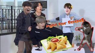 BTS fighting each-other’s for Food 