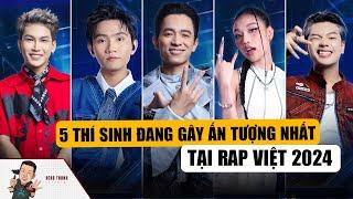 5 Thí Sinh Nổi Bật Nhất RAP VIỆT 2024: MANBO, 7DNIGHT, SHAYDA, TIÊU MINH PHỤNG, GILL Ai Sẽ Vô Địch?