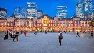 Tokyo Evening Walk From Marunouchi to Shiodome, Japan • 4K HDR