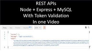 Build RESTful APIs with Node.js express and MySQL | Authentication with JWT | In one Video