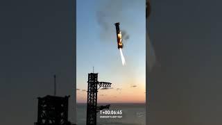 " Witness the incredible moment when SpaceX's rocket boosters are caught mid-air " #spacex #shorts