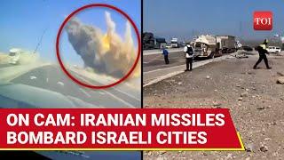 Iranian HELLFIRE Burns Israel; Waves Of Ballistic Missiles Bombard Strategic Site | Watch
