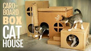 CAT HOUSE, DIY CARDBOARD BOX IDEAS