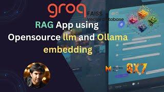 RAG Streamlit Application using OpenSource groq Llm and Ollama Embedding | Complete Project