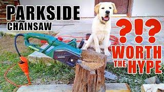 Parkside electric chainsaw PKS 1600 B2 unboxing, test and review