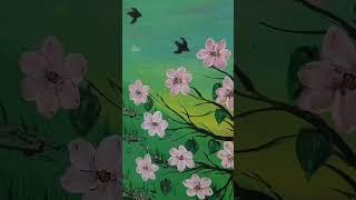 Original Acrylic Painting, Relaxing Music, Springtime Music, Stress Relief, 1bettybill Studio
