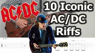 10 Iconic AC/DC Riffs | Guitar Tabs Tutorial