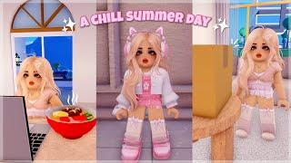 a chill summer day in life ️ cooking , Netflix , shopping ️, chilling | livetopia roblox