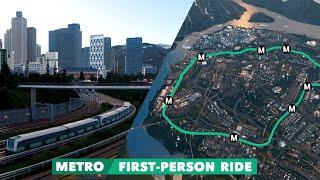 What a fantastic Metro Modell - First-Person Outer METRO LOOP Ride at dusk | Cities: Skylines