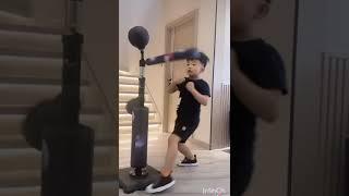 Chinese Kid speedy boxing Practice at home | Boxing training video | Brilliant YouTube shorts