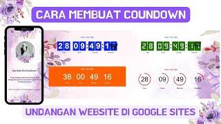 Cara membuat Coundown undangan pernikahan digital website | Part 10 - Undangan website google sites