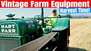 Vintage Farm Equipment - Harvesting with vintage farm equipment