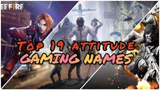 Top 19 attitude gaming names || #axomff9 #freefirenames #pubgnames #codnames #gamingnames