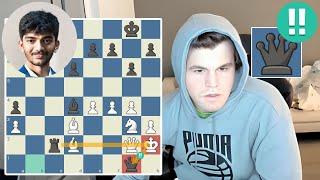 Magnus Carlsen Shocks Gukesh with a Brilliant Queen Sacrifice!