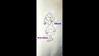 How to Draw Sharie from Wayside animation step by step | #shorts