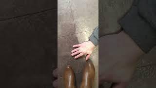 ASMR Hand Crush , Hand Trample in boots  - look at the pattern