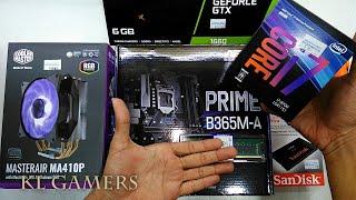 intel Core i7 8700 ASUS PRME B365M-A PALIT GTX 1660 MASTERAIR MA410P Gaming RIG 2019