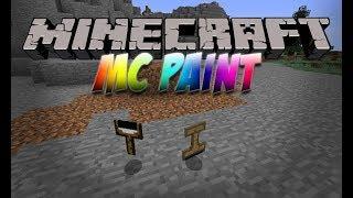 Рисование в майнкрафте! Обзор мода MC Paint!