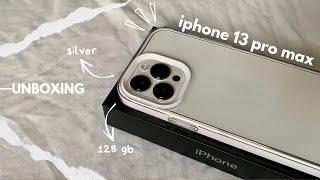 iPhone 13 Pro Max Silver (128GB) ️ | unboxing, asmr | accessories + camera test 