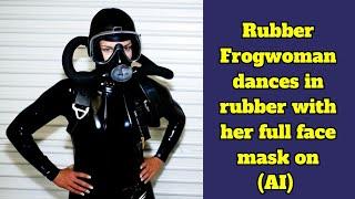 Rubber Frogwoman Dances With Technisub FFM On (AI - Read Description)