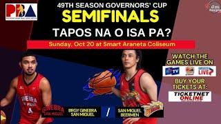 PBA Game Schedule Today Oct 20, 2024 | Brgy Ginebra vs San Miguel