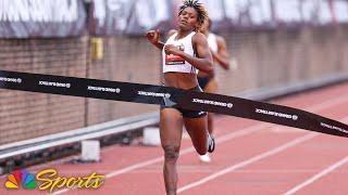 Marileidy Paulino's FINAL PUSH earns close win in women's 400m race at Grand Slam Track | NBC Sports