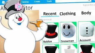 MAKING FROSTY THE SNOWMAN a ROBLOX ACCOUNT