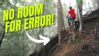 Would You Ride These Super Steep 'Rampage' Lines? (i fell down one!)