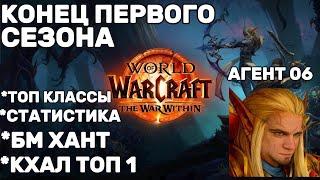 Конец первого сезона! Топ классы, Статистика, Кхал апнул топ1? World of warcraft the war within