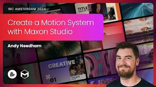 Andy Needham | Create a Motion System with Maxon Studio | #IBC2024