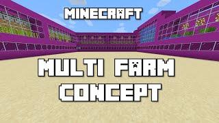 Minecraft 1.15.  Multi Farm Concept.