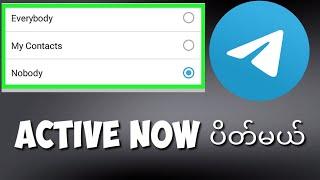 Telegram Active Now ဖြစ်နေတာကို ဘယ်သူမှမမြင်အောင်ပိတ်မည်. . .