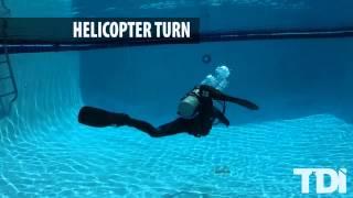 SDI/TDI Scuba Diving Finning Techniques - Helicopter Turn