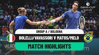 Bolelli/Vavassori v Matos/Melo Highlights | Italy v Brazil Davis Cup 2024 Finals Group Stage