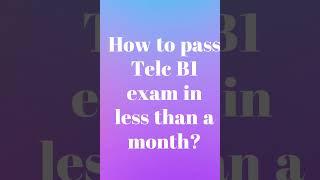 How to Pass the German Telc B1 exam efficiently