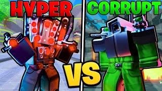 CORRUPT CAMERAMAN VS HYPER UPGRADED TITAN SPEAKERMAN! (Roblox)!