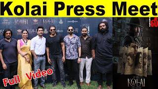 Full Video  Kolai Press Meet- Vijay Antony, Ritika Singh | Balaji K Kumar| Girishh Gopalakrishnan