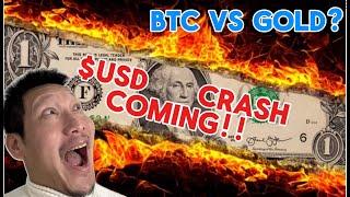 Major Crash in US Dollar Coming! How to survive: Bitcoin vs Gold?! #crypto #trading #bitcoin #gold