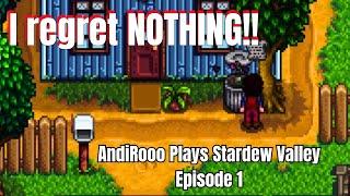 AndiRooo Plays Stardew Valley Ep. 1 - Turnips, Trash, and Total confusion
