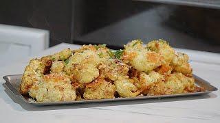 Roasted Cauliflower with Parmesan Crust - Perfect Side dish