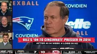 Bill Belichick explains the 'Onto Cincinnati' press conference  | ManningCast