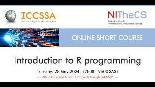 2024-05-28 - ICCSSA & NITheCS Online Short Course: 'Introduction to R programming' by ...