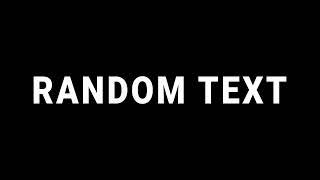 Random Text Animation in After Effects | Adobe After Effects Tutorial | Generate Random Text