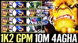  10 MIN 4 AGHANIM BUFF Alchemist WTF ATM Machine — 1300 GPM Radiance + Heart by Daxak Dota 2 Pro