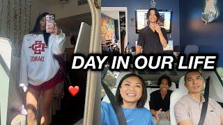 DAY IN OF OUR LIFE | Nicole in college & family day at home | The Laeno