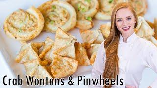 Crab Wontons and Pinwheels - EASY Seafood Appetizer!
