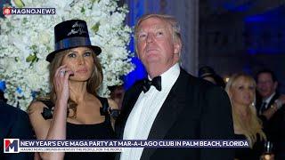 Donald Trump celebrate New Year's Eve close to family and friends at Mar-a-Lago in Florida 2024/2025