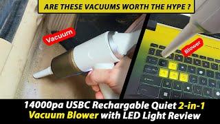 14000Pa Air Duster & Hand Held Vacuum Cleaner in 1! Mini Foldable Rechargeable Car Vacuum Cleaner